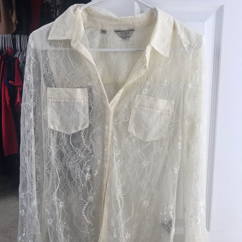 Lace Guess Buttoned shirt